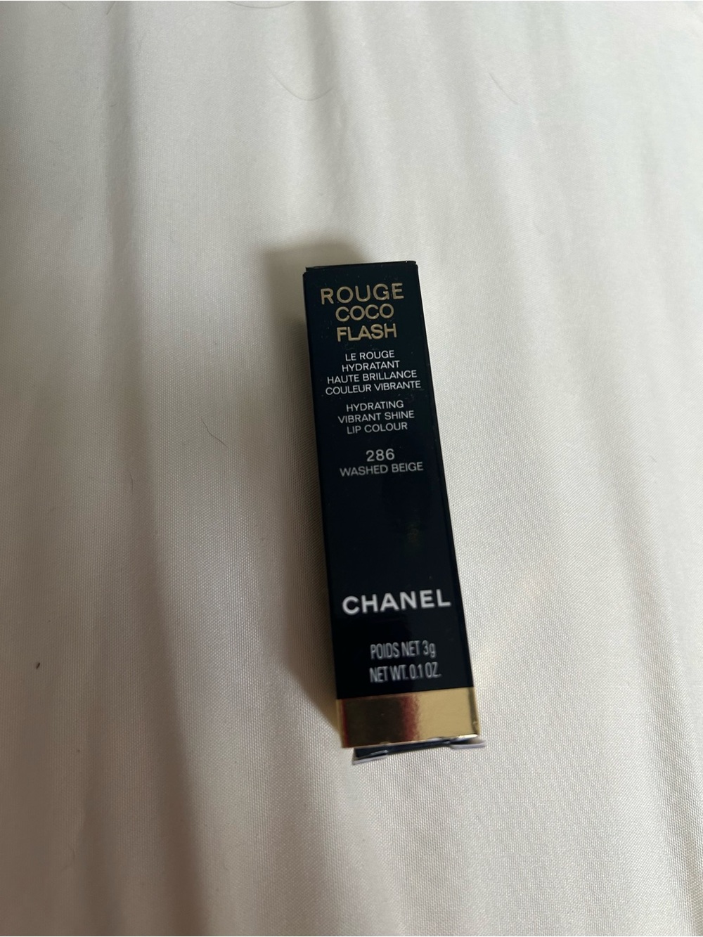 CHANEL Satin Rose Brown Lipstick with Gold Trim